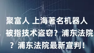 聚富人 上海著名机器人企业傅某，被指技术盗窃？浦东法院最新宣判！