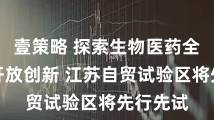 壹策略 探索生物医药全产业链开放创新 江苏自贸试验区将先行先试